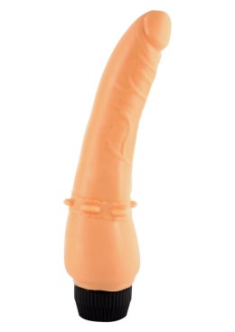 Wygięty penis smukły wibrator realistyczny 18cm Seven Creations