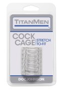 Pierścień-TITANMEN COCKCAGE CLEAR Doc Johnson