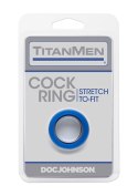 Pierścień-TITANMEN COCKRING BLUE Doc Johnson