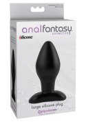 Plug-LARGE SILICONE PLUG BLACK Pipedream