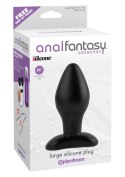 Plug-LARGE SILICONE PLUG BLACK Pipedream