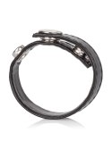 Leather 3-Snap Ring Black