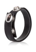 Leather 3-Snap Ring Black