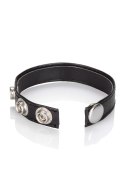 Leather 3-Snap Ring Black