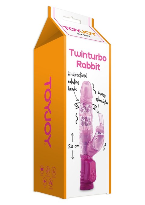 Wibrator-TWINTURBO RABBIT VIBRATOR PINK TOYJOY