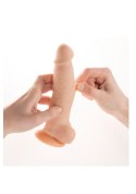 Członek penis dildo żyły jądra przyssawka sex 18cm Alive