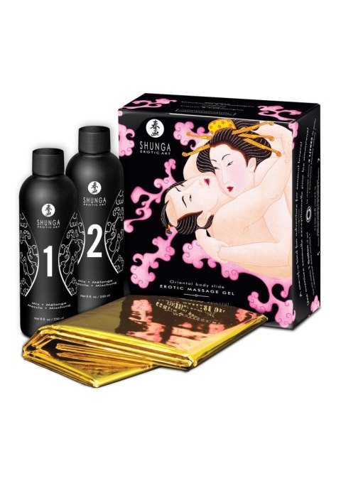 Olejek-SHUNGA MASSAGE GEL STRAWB & CHAMPAG Shunga