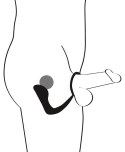 Plug analny z pętlą pierścieniem na penisa 10cm Black Velvets