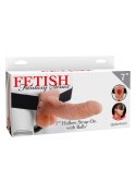 Proteza-HOLLOW STRAP-ON W BALLS 7"""" FLESH Pipedream