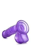 Żelowy gruby penis dildo z mocną przyssawką 18 cm Blush