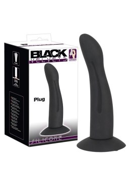 Elastyczna zatyczka analna plug silikon przyssawka Black Velvets