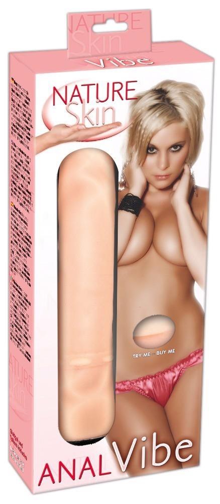 Wibrator analny smukły zgrabny penis do pupy 23cm Nature Skin