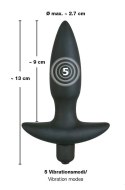 Wibrująca zatyczka analna korek plug do pupy 13cm Black Velvets