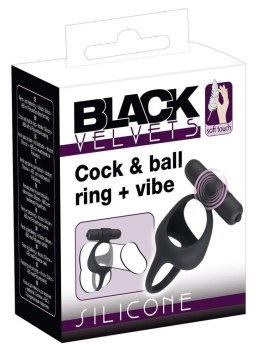 Wibrujący pierścień erekcyjny na penisa jądra sex Black Velvets