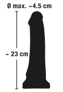 Dildo realistyczne czarne penis na przyssawce 23cm European Lover