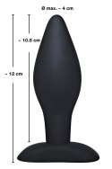 Duży korek analny plug zatyczka silikonowa 12cm Black Velvets