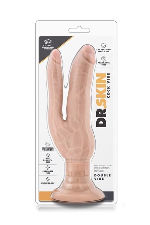 Wibrator-MR. SKIN COCK VIBES DOUBLE VIBE BEIGE Blush