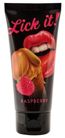 Smakowy jadalny żel do sexu oralnego 100ml malina Lick it!