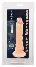 Dildo na przyssawce naturalny rozmiar wąskie 18cm European Lover