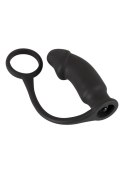 Wibrujące analne dildo z pierścieniem wtyczka plug Black Velvets