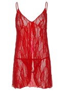 Bielizna-2 PCS BABYDOLL W G STRING RED OS Leg Avenue