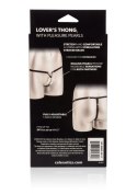 Lover Thong w/ Pleasure Pearls Black