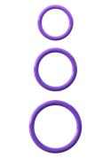 Pierścień-SILICONE 3 PIECE STAMINA SET PURPLE