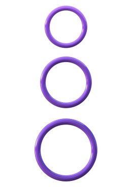 Pierścień-SILICONE 3 PIECE STAMINA SET PURPLE