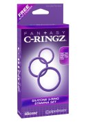 Pierścień-SILICONE 3 PIECE STAMINA SET PURPLE