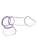 Pierścień-SILICONE 3 PIECE STAMINA SET PURPLE