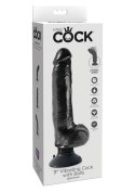 Wibrator-COCK WITH BALLS BLACK 9 INCH Pipedream