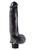 Wibrator-COCK WITH BALLS BLACK 9 INCH Pipedream