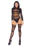 Bielizna-2 PCS OPAQUE BODYSUIT SETOS Leg Avenue