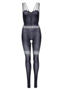 Bielizna-TWISTED STRAP BODYSTOCKING O/S BLCK Leg Avenue