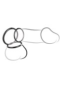 Pierścień-SILICONE 3-RING STAMINA SET BLACK Pipedream