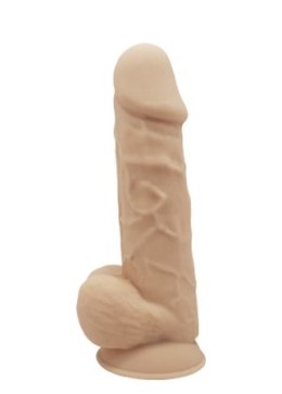 Prawdziwy sztuczny penis dildo z żyłami jądrami Silexd