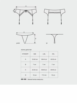 Stringi i pas do pończoch komplet obsessive s/m Obsessive