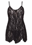 Bielizna-ROSE LACE FLAIR DRESS BLACK PLUS SI Leg Avenue