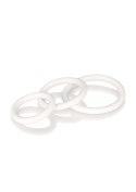 Pierścień-RUBBER RING WHITE SET 3PCS CalExotics