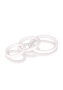 Pierścień-RUBBER RING WHITE SET 3PCS CalExotics