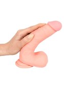 Duże grube dildo jak żywy penis na przyssawce 20cm Medical Silicone