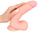 Duże grube dildo jak żywy penis na przyssawce 20cm Medical Silicone