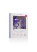 Pierścień-Triple Pleasure Purple Easy Toys