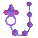 Pierścień-Triple Pleasure Purple Easy Toys