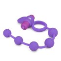 Pierścień-Triple Pleasure Purple Easy Toys