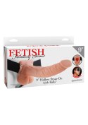 Proteza-HOLLOW STRAP-ON W BALLS 9"""" FLESH Pipedream