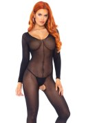 Bielizna-SHEER LONG SLEEVES BODYSTOCKING OS Leg Avenue