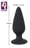 Erotyczny korek do noszenia w pupie sex plug 8cm Black Velvets