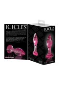 Gładki śliski korek analny ze szkła zatyczka 9cm Icicles