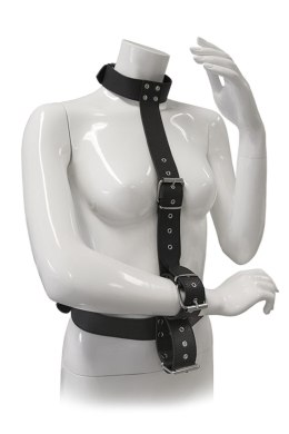 Kajdanki z pasem obrożą uprząż do bdsm bondage sex Dream Toys